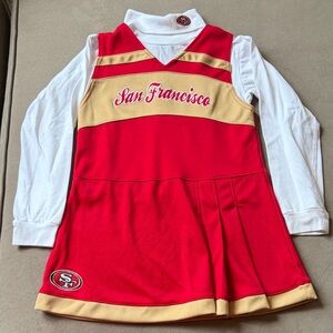 San Francisco Kids Cheerleader Dress - Red and Gold